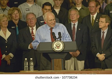 Campaign Rally In Ohio Attended By Vice Presidential Candidate Dick Cheney, 2004