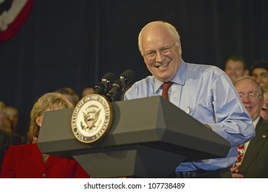 Campaign Rally In Ohio Attended By Vice Presidential Candidate Dick Cheney, 2004