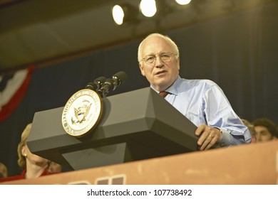 Campaign Rally In Ohio Attended By Vice Presidential Candidate Dick Cheney, 2004