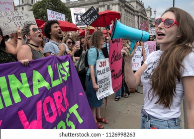 Campaigners protest against raids on sex workers in London and demanding better protection ,London,04/07/2018