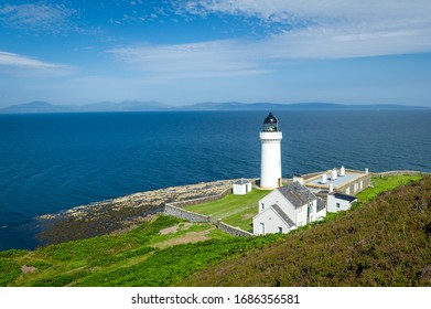 Campbeltown harbor lighthouse at Davaar island. Kintyre, Scotland