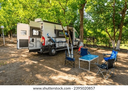 Similar – Image, Stock Photo Offroad 4×4 vehicle with tent in roof ready for camping