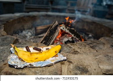 Campfire Banana Smores