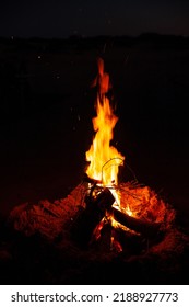 Campfire At The Bush During Winter Season In Western Australia