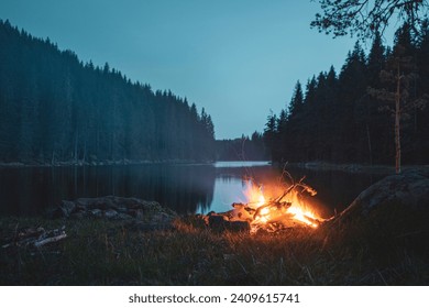 Campfire by The Dam Scenery - Powered by Shutterstock