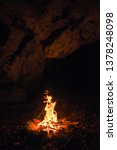 Campfire in the cave.