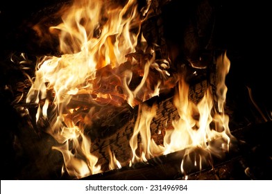 Campfire close-up