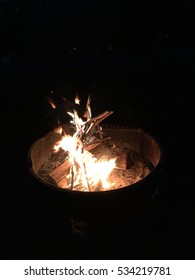 Campfire in the dark