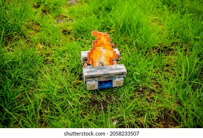 Campfire From Minecraft Made With Paper Craft In Real Life