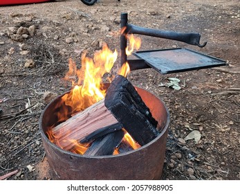 Campfire At Potters Gorge In Western Australia