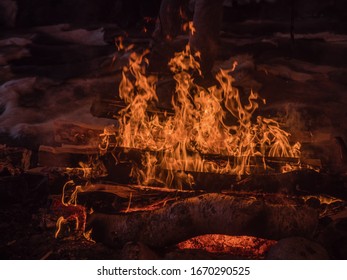 Campfire At The Sami Camp

