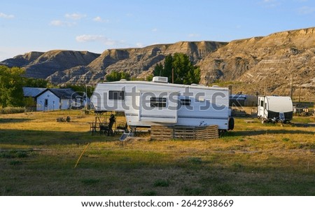 Campground of Wayne, a ghost town located near Drumheller in Alberta, Canada