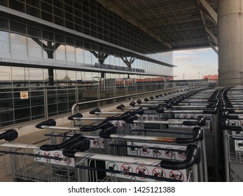 Campinas, Sao Paulo. Brazil - 06/15/2019 - Viracopos International Airport Facade.