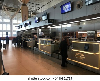 Campinas, Sao Paulo. Brazil - 06/15/2019 - Viracopos International Airport Check In