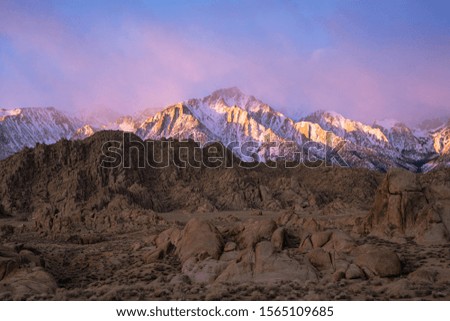 Similar – Image, Stock Photo Alabama Hills in the USA part of the Sierra Nevada