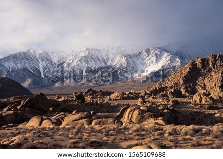 Similar – Image, Stock Photo Alabama Hills in the USA part of the Sierra Nevada