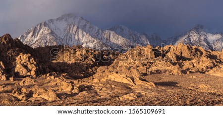 Similar – Image, Stock Photo Alabama Hills in the USA part of the Sierra Nevada