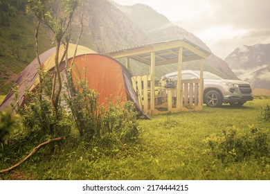 Camping In Altay In Summer