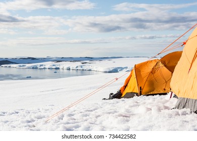 Camping In Antarctica.