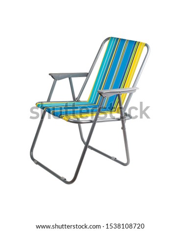 Camping folding chair isolated on white background