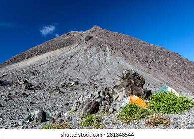 Camping In Front Of Merapi Volcano Lava Dome