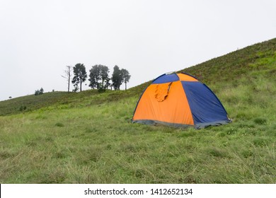 Camping Ground On Mount Prau Central Stock Photo (Edit Now) 1412652134