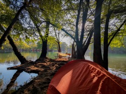 Camping Next To Camecuaro Lake