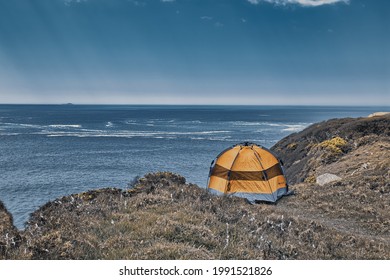 Camping On The Pembrokeshire Coast Path, Wales, UK