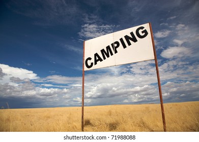 Camping Signboard De Desert Namibia Stock Photo 71988088 | Shutterstock