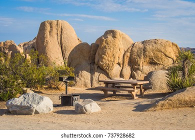 Camping Site At Joshua Tree National Park Located In California