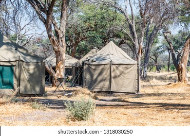 Camping Tent In The Botswana, Tanzania, Africa