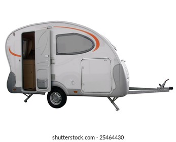 Camping Trailer Isolated