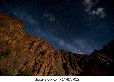 Camping Under The Starry Sky In The Night At Stok Kangri Base Camp, In Leh, J&K, India