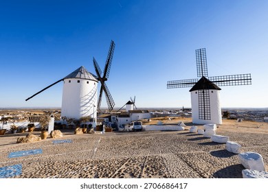 Campo de Criptana windmills creating a historic landscape and cultural landmark in La Mancha