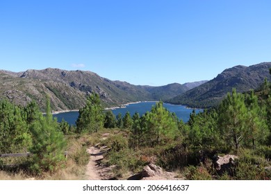 Campo Do Gerês, Porugal. 20-09-2021. Reservoir Of The Momem River Dam In The Peneda-Gerês National Park.