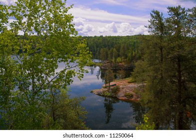 Campsite In The Boundary Waters Canoe Area Of Northern Minnesota USA