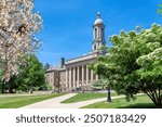 The campus of Penn State University in spring sunny day, State College, Pennsylvania.