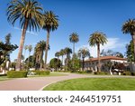 Campus of Santa Clara University, a private university in Santa Clara, Silicon Valley, San Francisco Bay Area on a sunny day