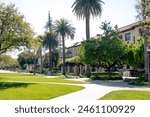 Campus of Santa Clara University (SCU), a private Jesuit university in Santa Clara, California that surrounds the historic Mission Santa Clara de Asís 