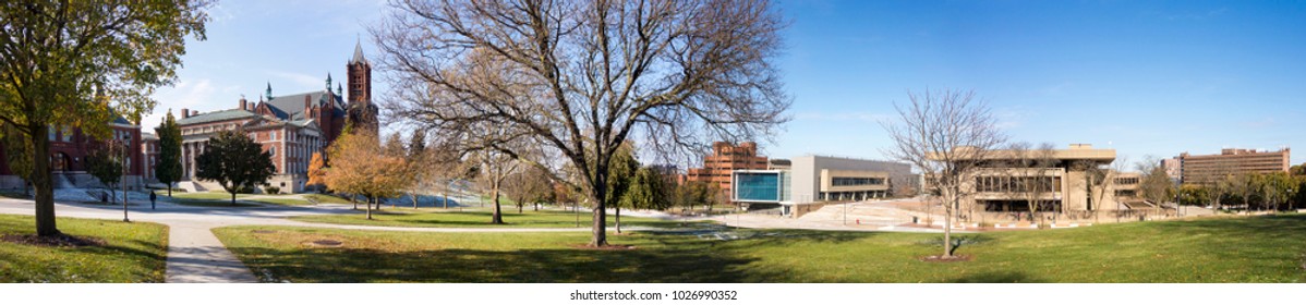 The Campus Of Syracuse University In Syracuse, New York, USA, Home Of The Syracuse Orange.