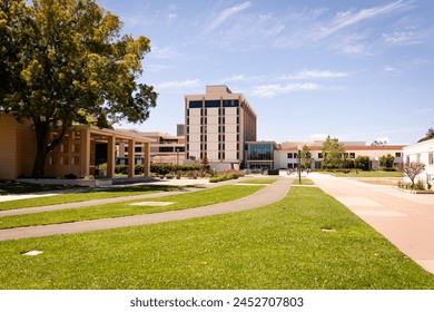 Campus of UCSB, University of California Santa Barbara on a sunny day, no people - Powered by Shutterstock