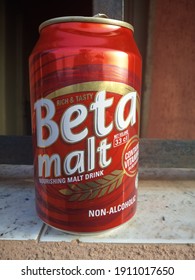 A Can Of Beta Malt Beverage Drink Shot In Nsukka, Enugu State, Nigeria, On The 6th Of February 2021.