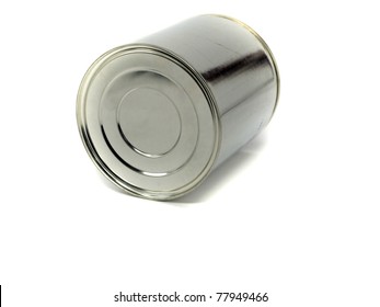  Can Of Condensed Milk On White Background