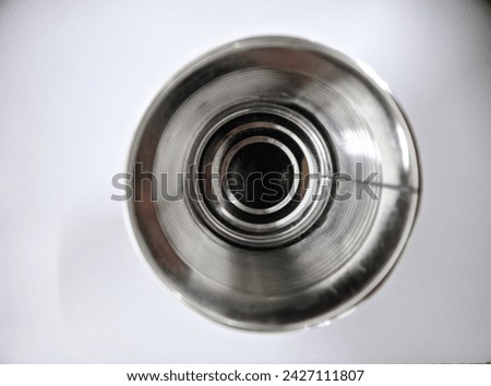 A can with a top view