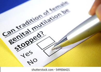 Can Tradition Of Female Genital Mutilation Be Stopped? No
