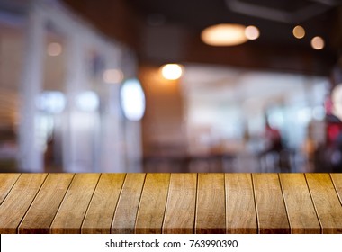 Empty Dark Wooden Table Front Abstract Stock Photo (Edit Now) 722048491