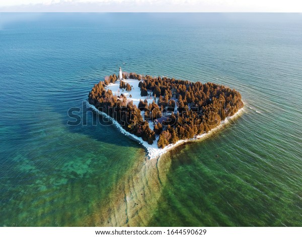 Cana Island in\
Door County Wisconsin in\
Winter