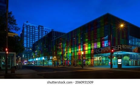 Montréal, Québec Canada 10 16 21, The Palais Des Congrès De Montreal Just Before Opening.  