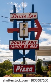 Gaspé, Canada - August 2020 : View Of A Dixie Lee Signboard