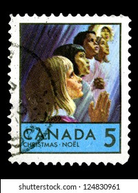 CANADA - CIRCA 1969: A Stamp Printed In Canada Shows Children Of The World In Prayer, With The Inscriptions 